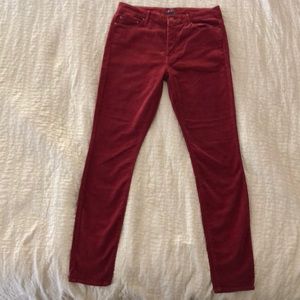 MOTHER high waisted Looker red cords corduroy 30